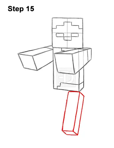 How To Draw A Zombie Minecraft Video And Step By Step Pictures 1561