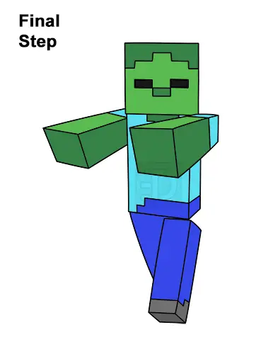 How to Draw Minecraft Enderman Cute step by step Easy - YouTube